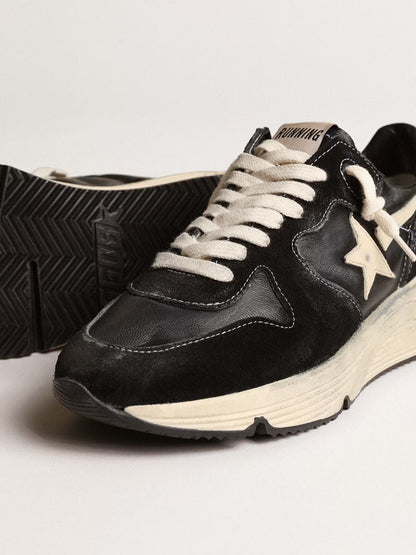 GGDB - Running Sole femme en nappa et daim noirs