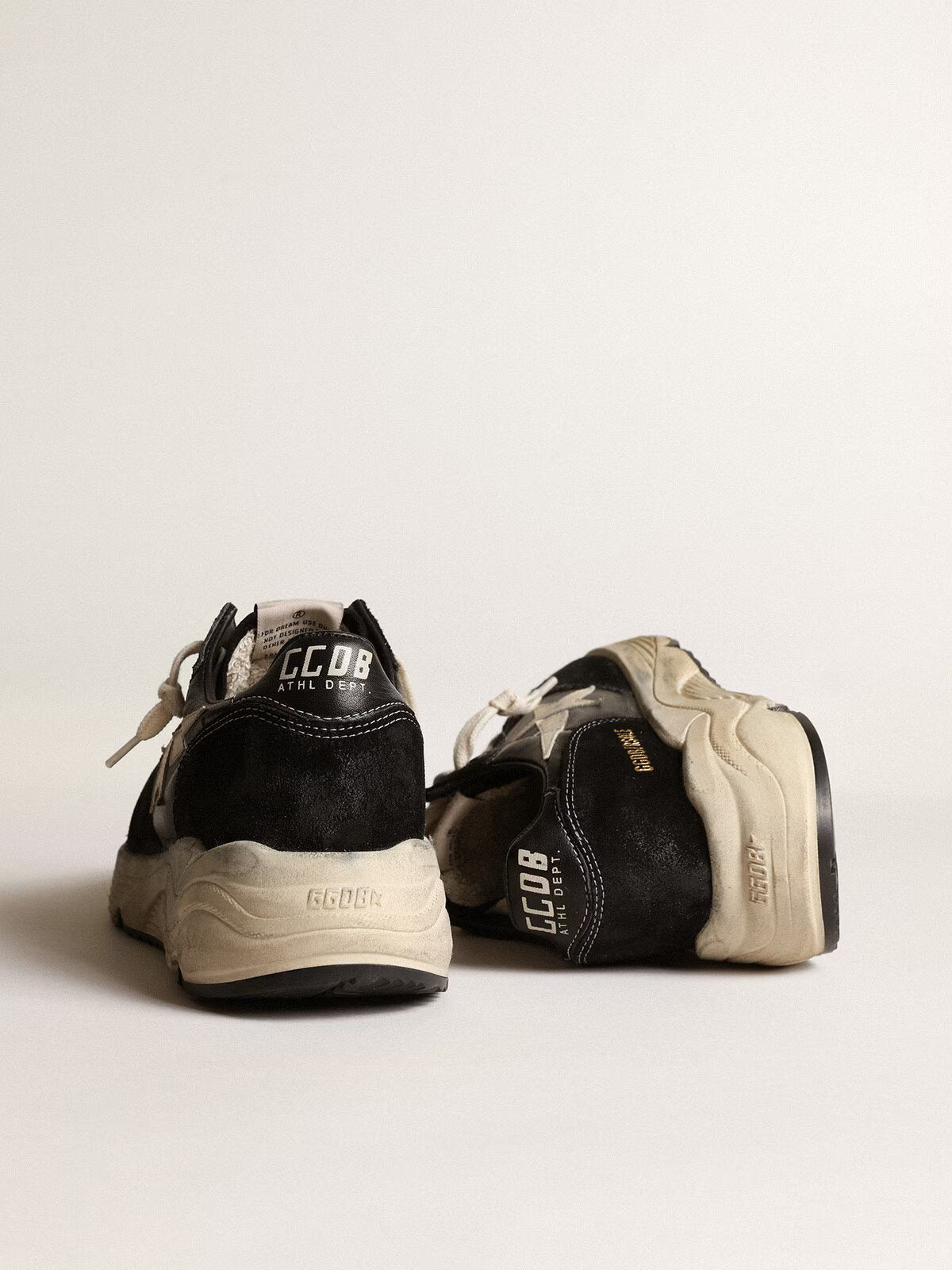 GGDB - Running Sole femme en nappa et daim noirs