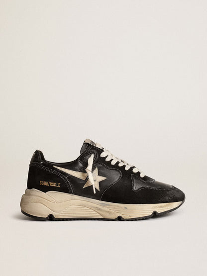 GGDB - Running Sole femme en nappa et daim noirs