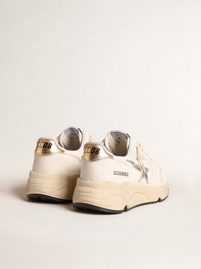 GGDB - Running Sole en cuir nappa avec étoile argentée et contrefort en cuir doré