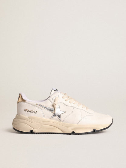 GGDB - Running Sole en cuir nappa avec étoile argentée et contrefort en cuir doré